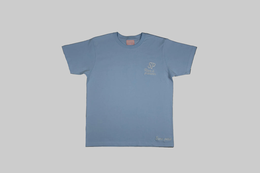 SIGNATURE PUFFBACK TEE - BABYBLUE